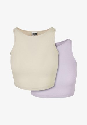 CROPPED 2-PACK - Débardeur - softseagrasslilac