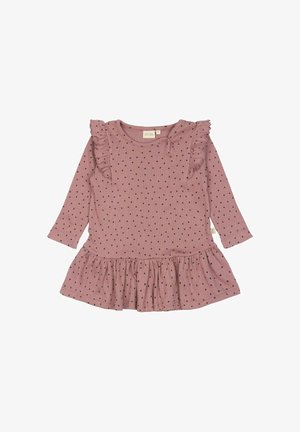 FRILL HEART - Haljina od žerseja - nostalgic rose coffee bean