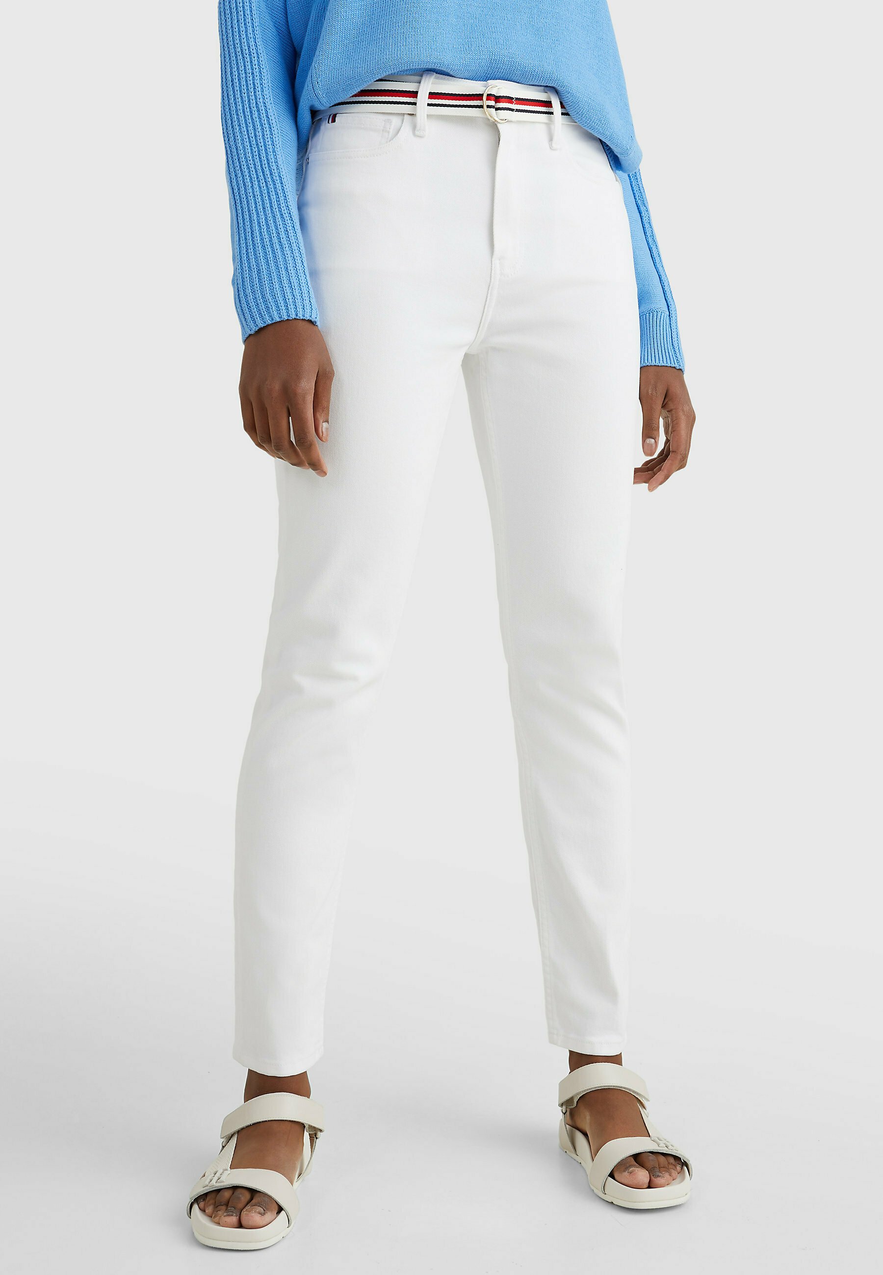 Tommy Hilfiger Jeans slim fit - th optic white/bianco - Zalando.it
