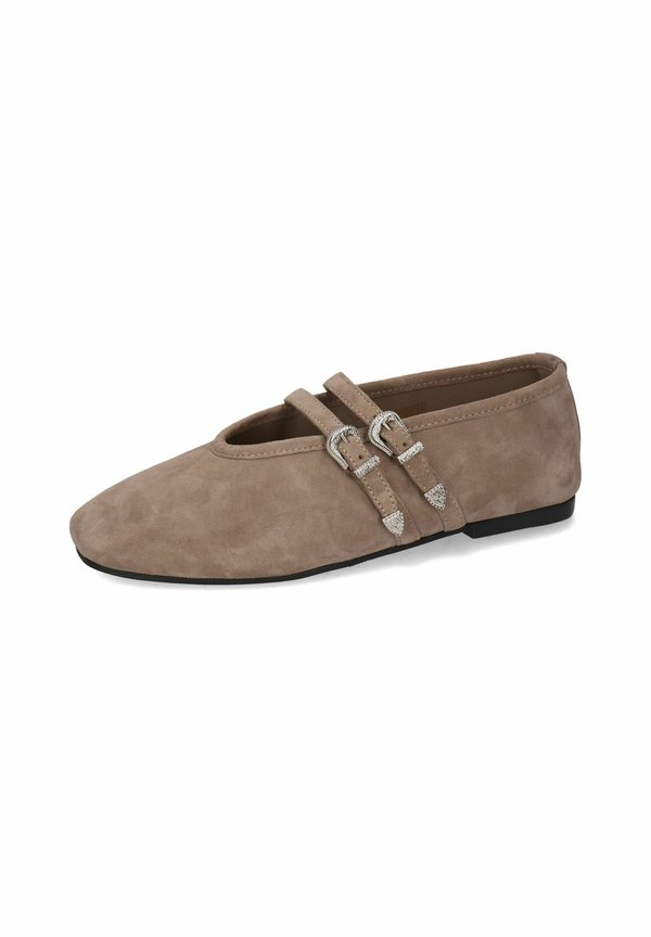 EMILY  - Ankle strap ballet pumps - taupe2