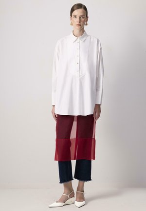 ORGANZA - Pencil skirt - red
