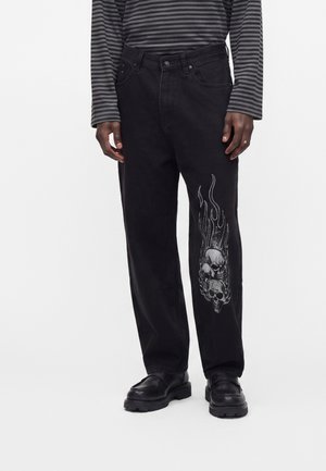 Wasted Paris, ROAD CASPER PANT UNISEX - Platas formas džinsi - black