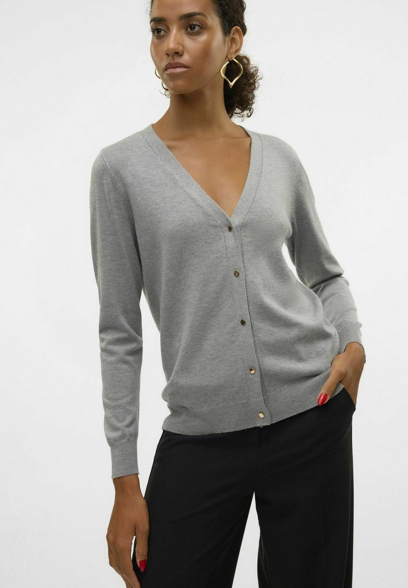 Cardigan Lungo Donna VERO MODA - Maglione V-Neck In Viscosa, Acrilico E Cotone, Design Elegante - Foto 3