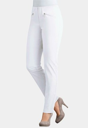 GOLDNER STRETCH LOUISA SUPER ELASTIC WITH ZIP POCKETS - Trousers - white