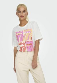 ONLY Camiseta estampada - off-white