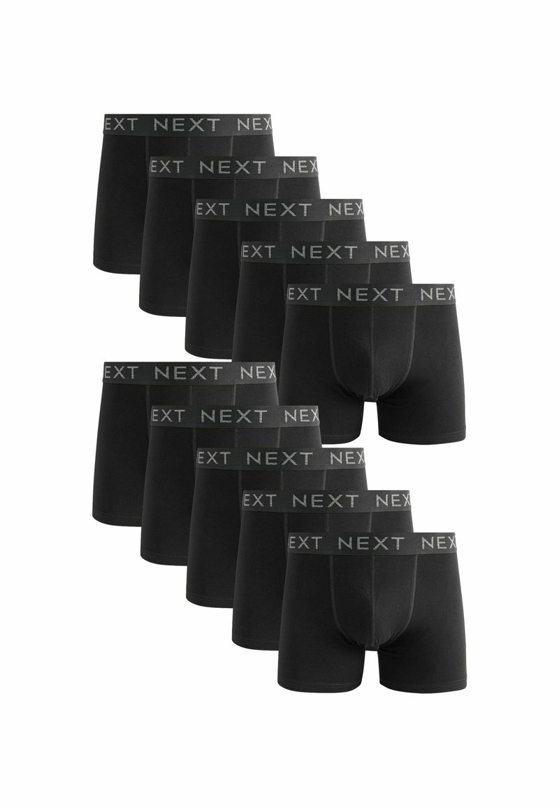 Crne pamučne gaće s mekanim elastičnim pojasom na kojem se ponavlja natpis "NEXT". Prodaje se u paketu s nekoliko pari.