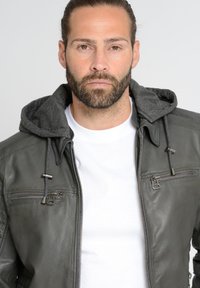 Maze Lederjacke - grey
