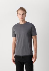 BOSS THOMPSON - Jednoduché tričko - medium grey