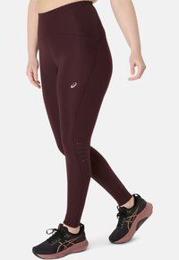 ASICS ROAD HIGH WAIST - Lauftights - dark currant