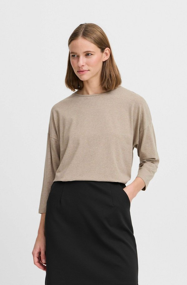 BYPAMILA - Long sleeved top - roasted cashew melange
