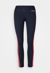 Marina leggings med en passformande design, med rosa accentränder längs sidorna och en hög midja. Tillverkade av elastiskt material.