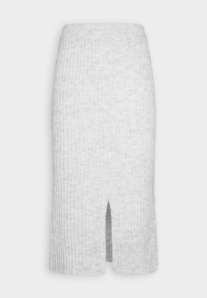 Pieces Kokerrok lichtgrijs gemêleerd