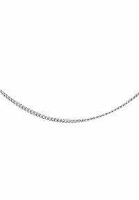 Strieborný náhrdelník s retiazkou v tvare skrúteného lana, hladkou textúrou a jednotným vzorom, zdôrazňujúcim jeho lesklý povrch.