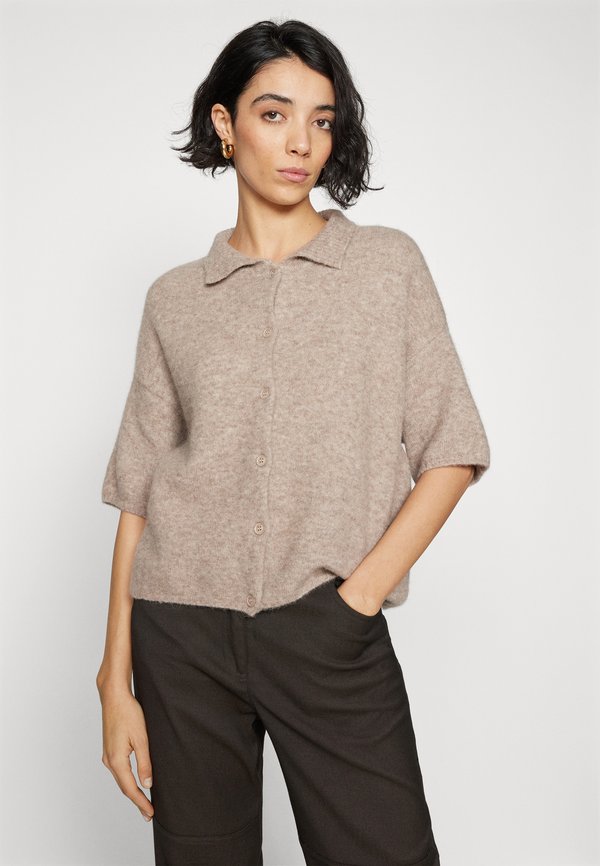 ALPHAGZ TEE CARDIGAN - Basic T-shirt - warm sand melange3