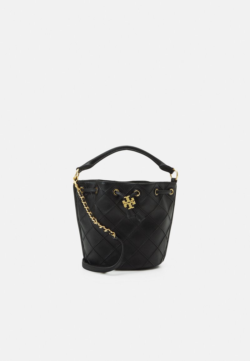 Tory Burch FLEMING SOFT BUCKET BAG Geantă crossbody black/negru