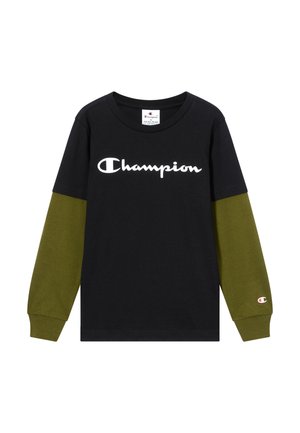 LONG SLEEVE SCRIPT SHOP - Langarmshirt - black
