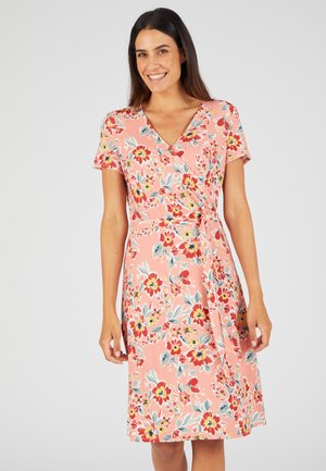 EFFET CACHE-COEUR STRETCH - Vestido ligero - rose fleuri