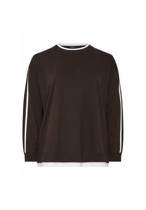 Yours Clothing, PLUS SIZE CASUAL TOPS - Sweatshirt - chocolate