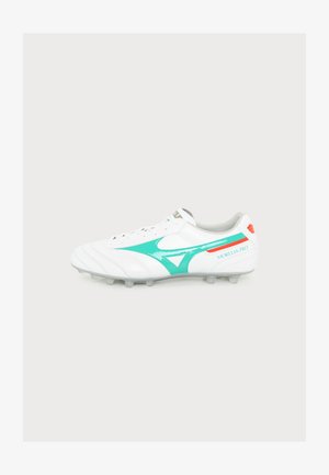 Mizuno, MORELIA II PRO UNISEX - Scarpe da calcio per terreni duri - white/arcadia/lava orange