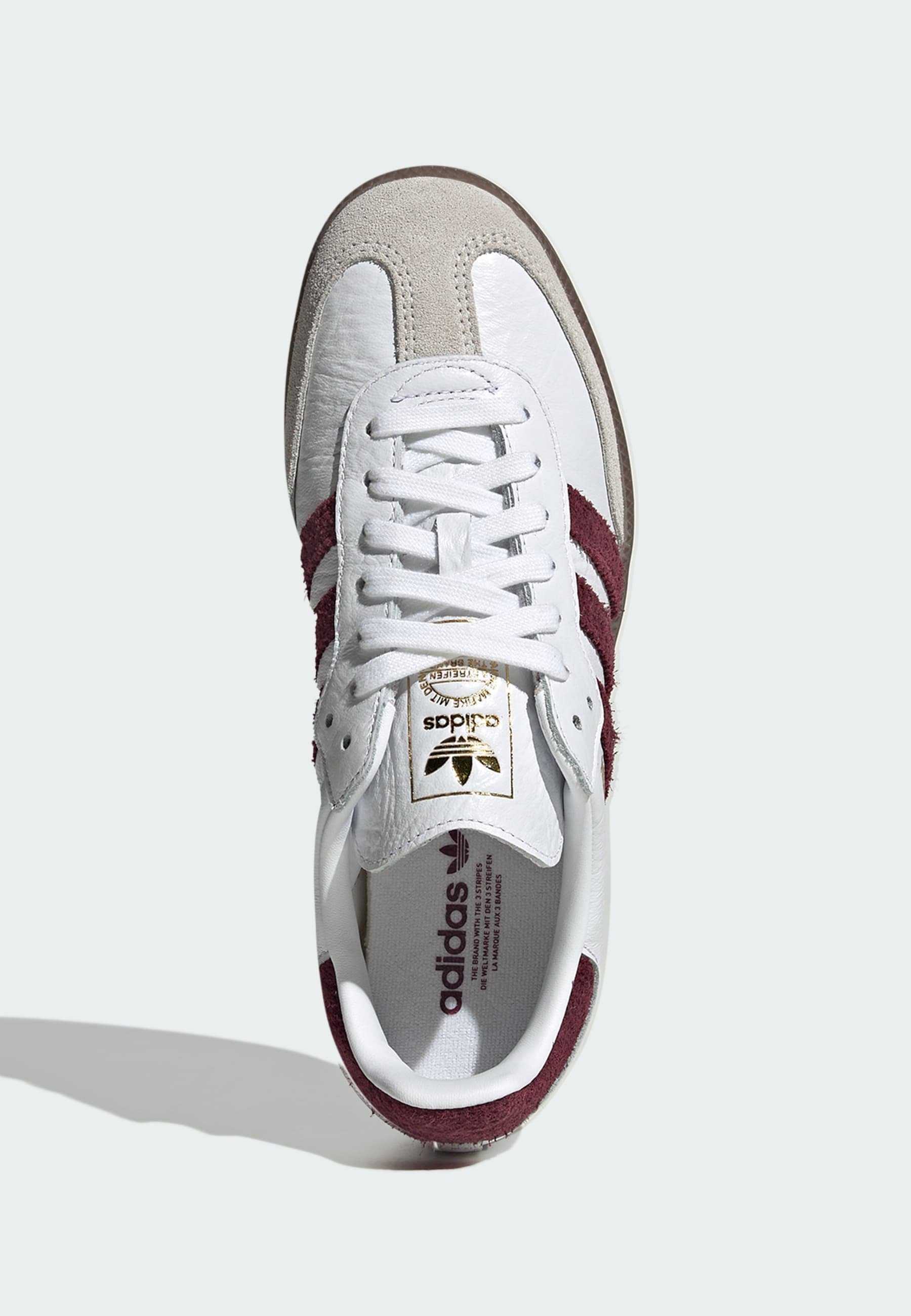 adidas Originals SAMBA OG W - Low-Top-Sneaker - ftwr white/maroon