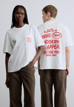 90S GRAFFITI POCKET UNISEX - Tricou cu imprimeu - ecru