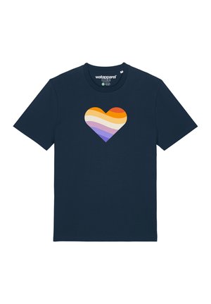 watapparel, RAINBOW HEART - T-Shirt print - french navy