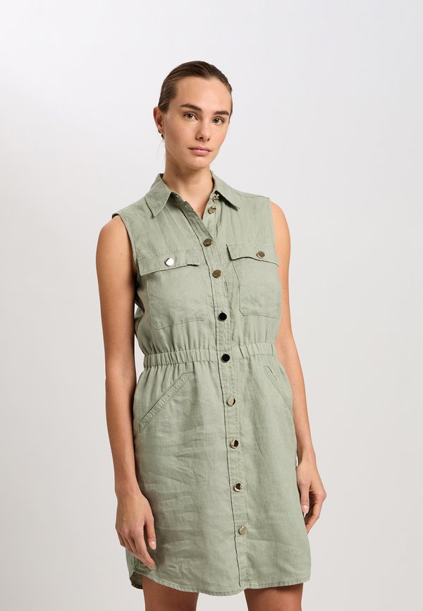Blusenkleid - khaki