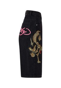 Ed Hardy PANTHER CRAWL  - Shorts vaqueros - black