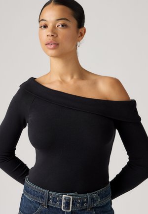 Levi's®, CLARA RIB OFF SHOULDER LS - Блуза с дълги ръкави - anthracite night