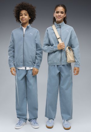 Puma, T7 RELAXED WASHED TWILL TRACK JACKET GIRL UNISEX - Verryttelytakki - cool blue