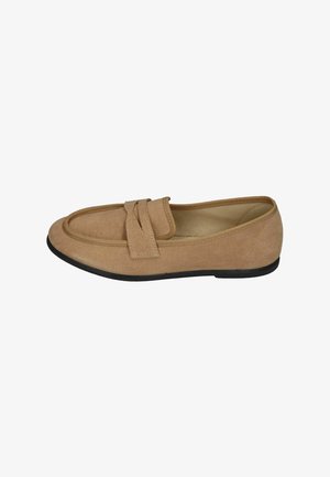 Espadrij l´originale, ESPADRIJ L'ORIGINALE DAMEN SLIPPER LOAFER CLASSIC VELOUR TAN CLAIR - Slip-ons - tan clair