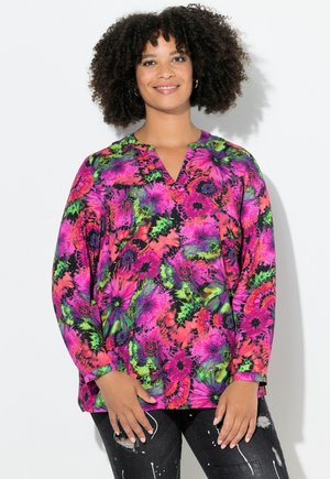 BATIK-MUSTER LANGARM - Bluse - black