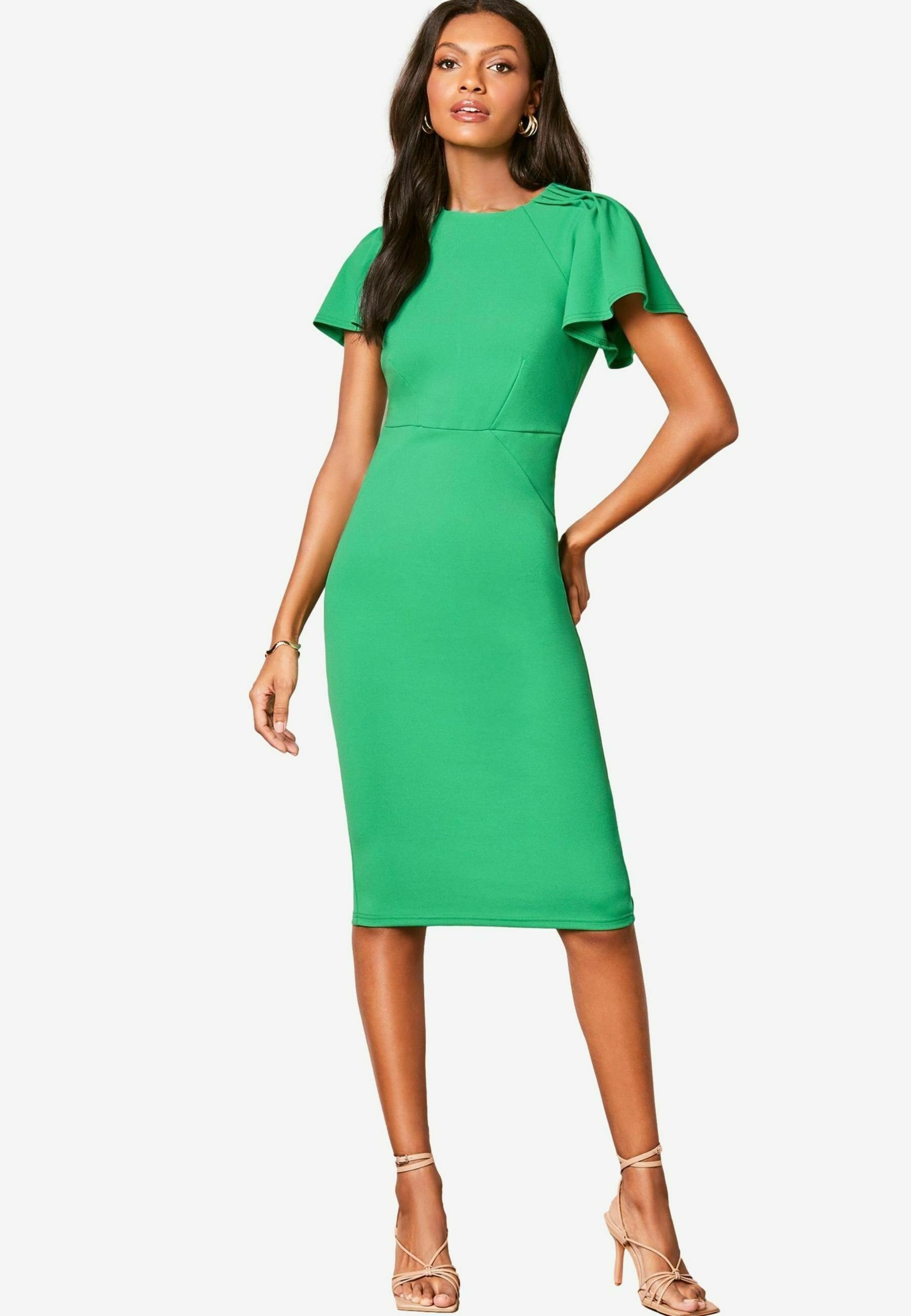 mint bodycon dress Chi Chi Satin Cami Ruffle Strap Bodycon Dress in Mint, Size 10 main image 0