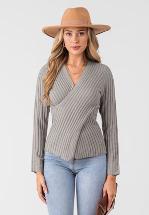WRAP - Pullover - grey