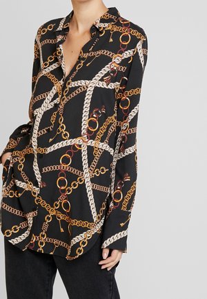 Button-down blouse - black