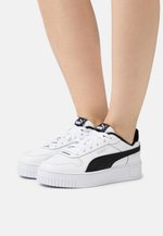 Puma CARINA STREET - Sneaker low - white/black/silver/weiÃ - Zalando.de