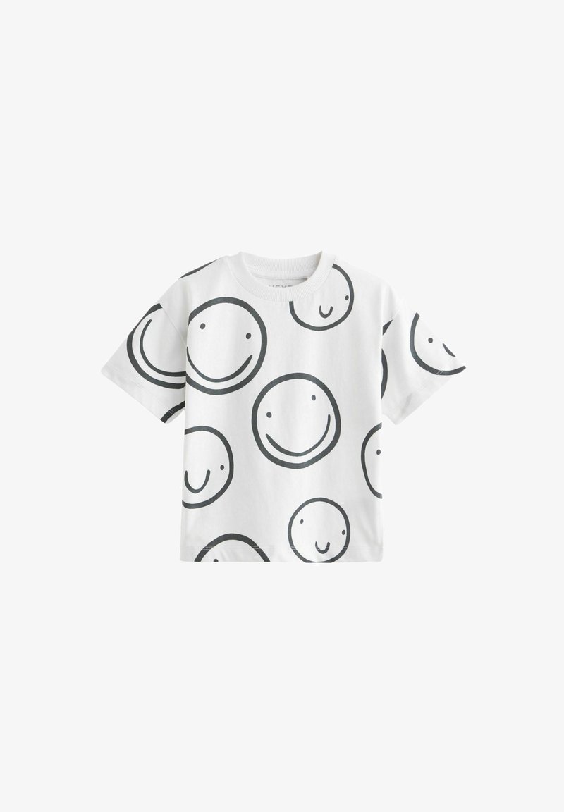 Next ALL OVER SHORT SLEEVE - REGULAR FIT - Trükipildiga T-särk - white black