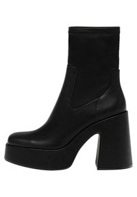 PULL&BEAR Botines con plataforma - black