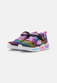 Skechers WAVY BEAMS - Trainers - black/multi-coloured