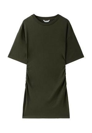 Stradivarius, SHORT T-SHIRT DRESS - Tričkové šaty - green