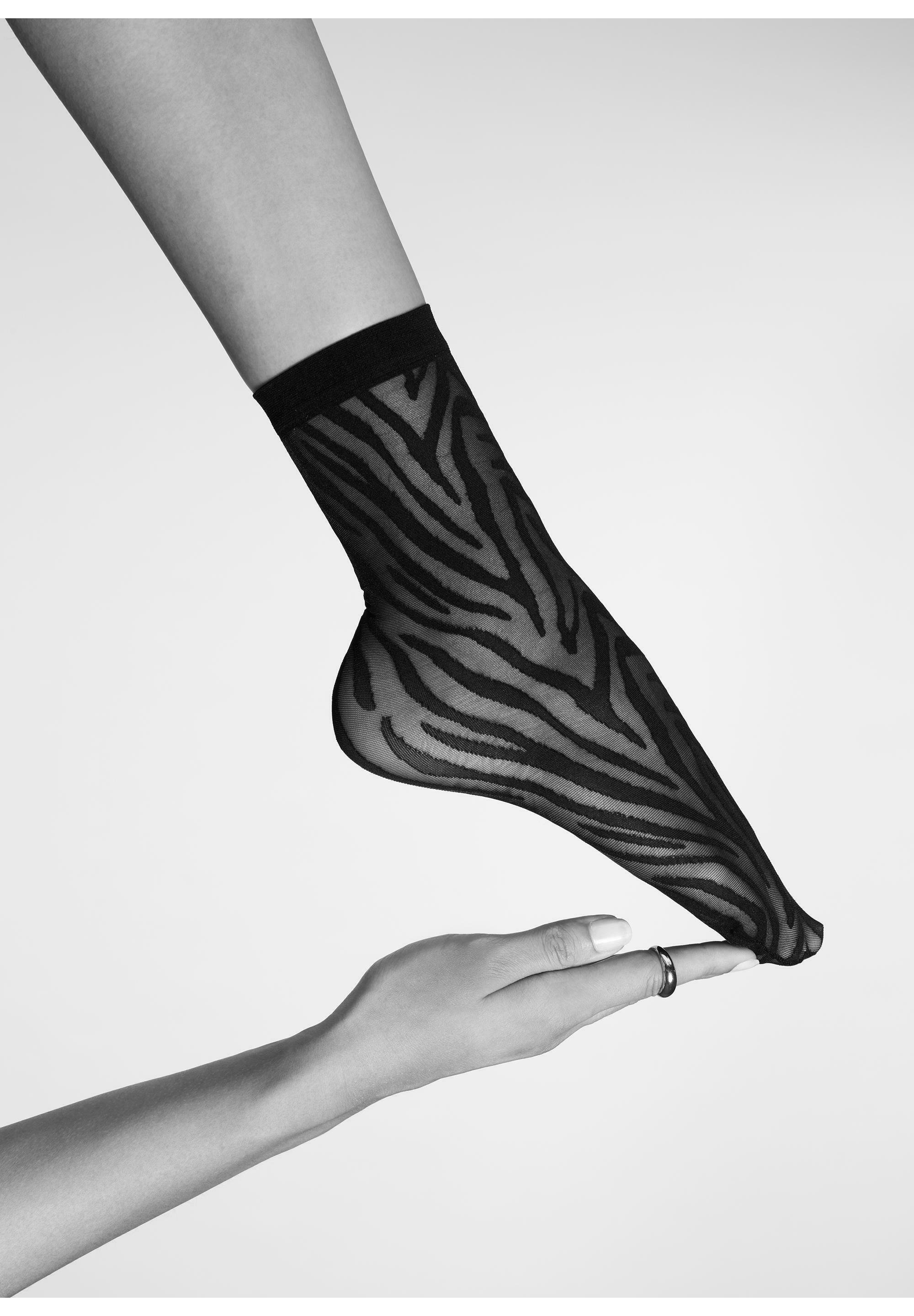 Calzedonia Calze - zebrato nero/antracite - Zalando