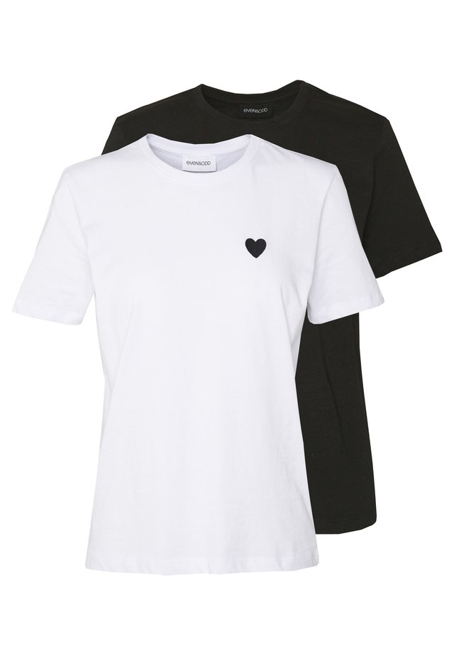 2PACK - T-shirt basic - white/black