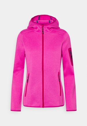WOMAN JACKET FIX HOOD - Fleece jacket - malva geraneo