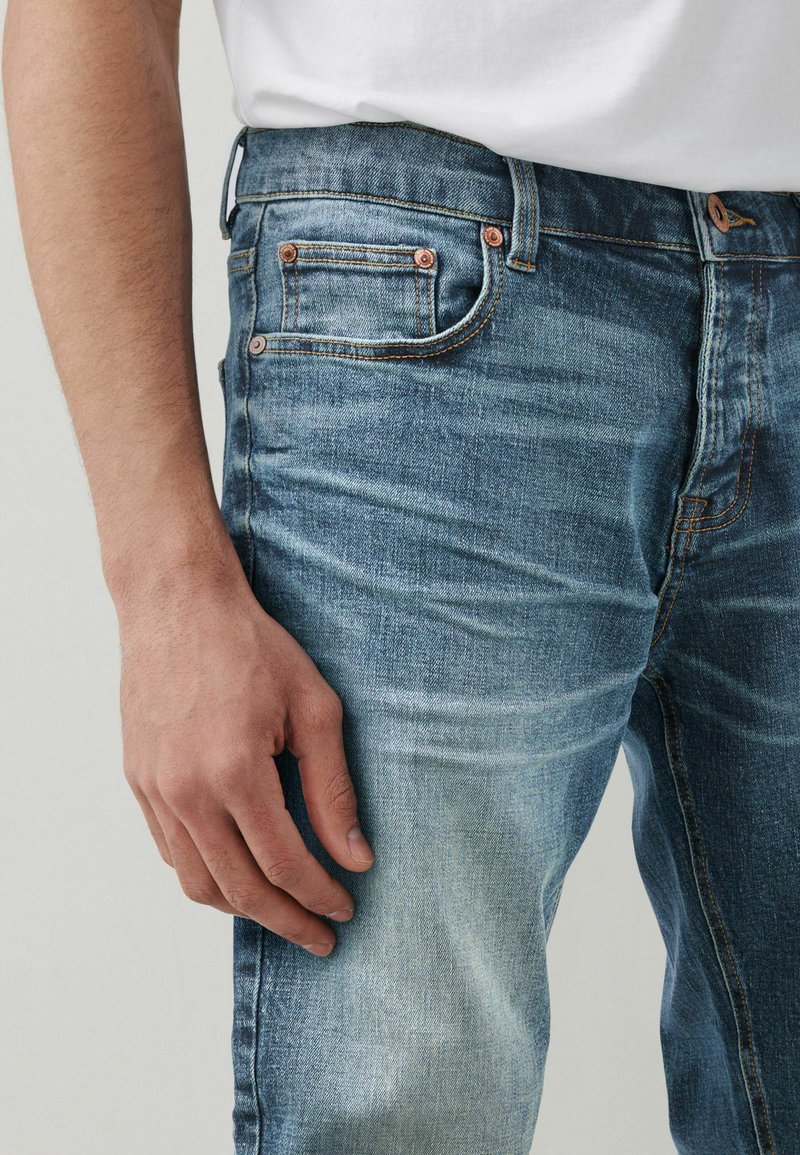 Herren Skinny Fit | Next Jeans Straight Leg mottled blue/blau-meliert - QZ08391 Herren Skinny Fit | Next Jeans Straight Leg mottled blue/blau-meliert - QZ08391