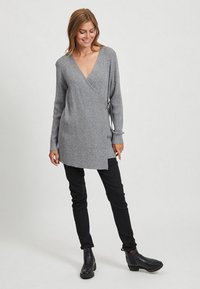 Object OBJFAE THESS CARDIGAN - Cardigan - medium grey melange