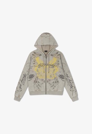 Ed Hardy, Sweater met rits - grey