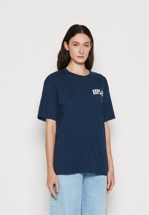 Marc O'Polo DENIM SHORTSLEEVE ROUNDNECK LOOSE FIT - T-Shirt print ...