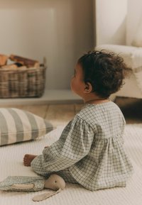 Next WIDE LEG SET - REGULAR FIT - Tygbyxor - white grid print