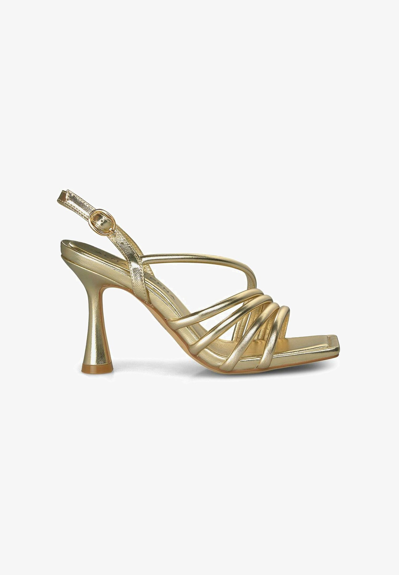 Zapatos Dorados Tacon Sandalias Doradas Zapatos Dorados De Tacón