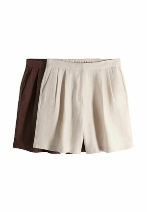 THE SET, 2 PACK - Shorts - cream brown